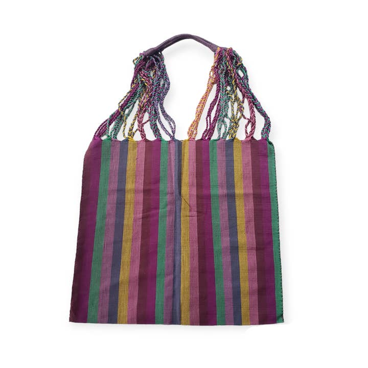 The Little Pueblo - Vente Tote bag – femme - Sac fourre-tout tissé à rayures mexicaines, hamac de Chiapas, fait main pour femme26
