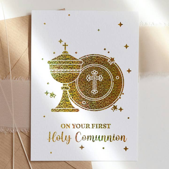 First Holy Communion Card - Foil for wholesale by Printarelle