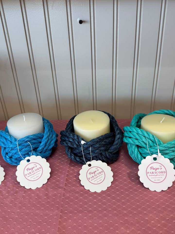 Rope candles for wholesale by Paige's Paracord and More
