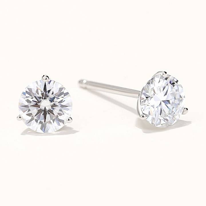 Lavishe Jewelry - Wholesale Stud/Post Earrings - 14K Solid Gold GRA-Certified Moissanite Stud Earrings0