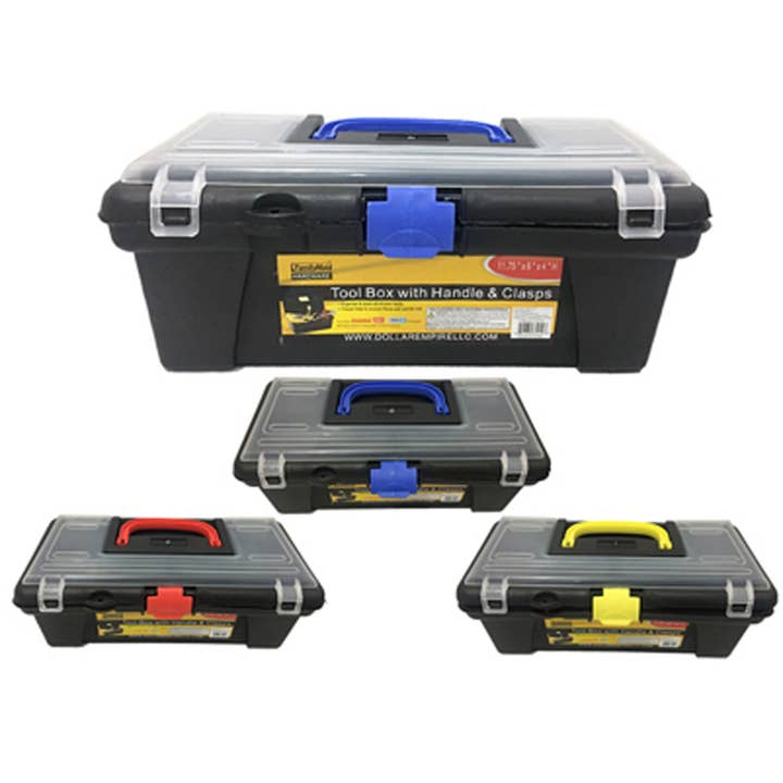 Tool Box with Handle 11.75×6×4" for wholesale by Deluxe Import Trading