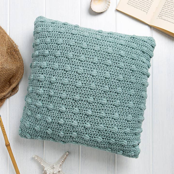 Wool Couture Company - Vente Accessoire de tricot/crochet - Kit de crochet facile à crocheter pour coussin à pompon5