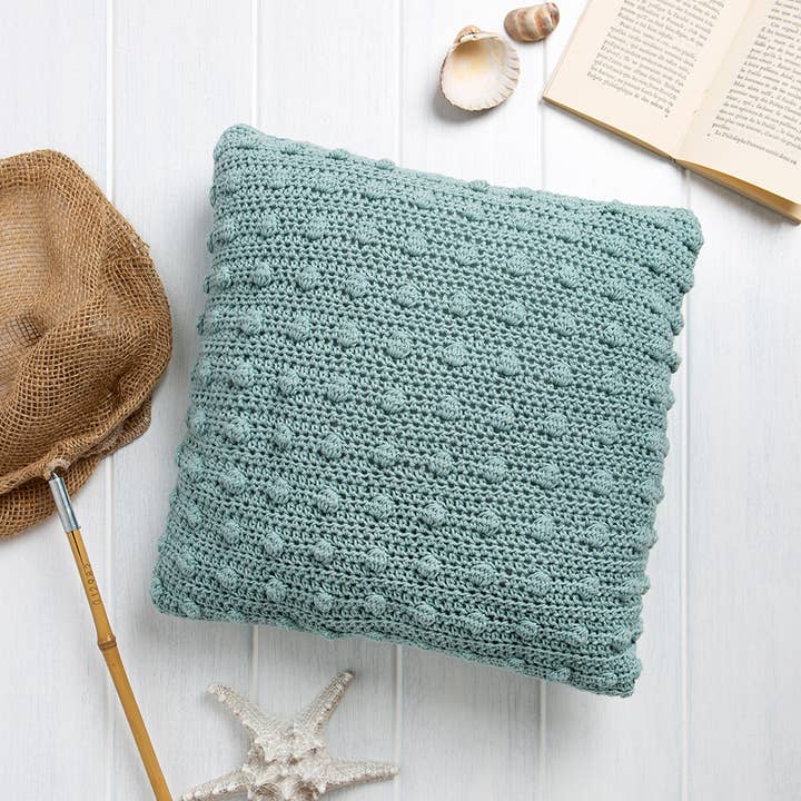 Bobble Cushion Easy Crochet Kit for wholesale by Wool Couture Company