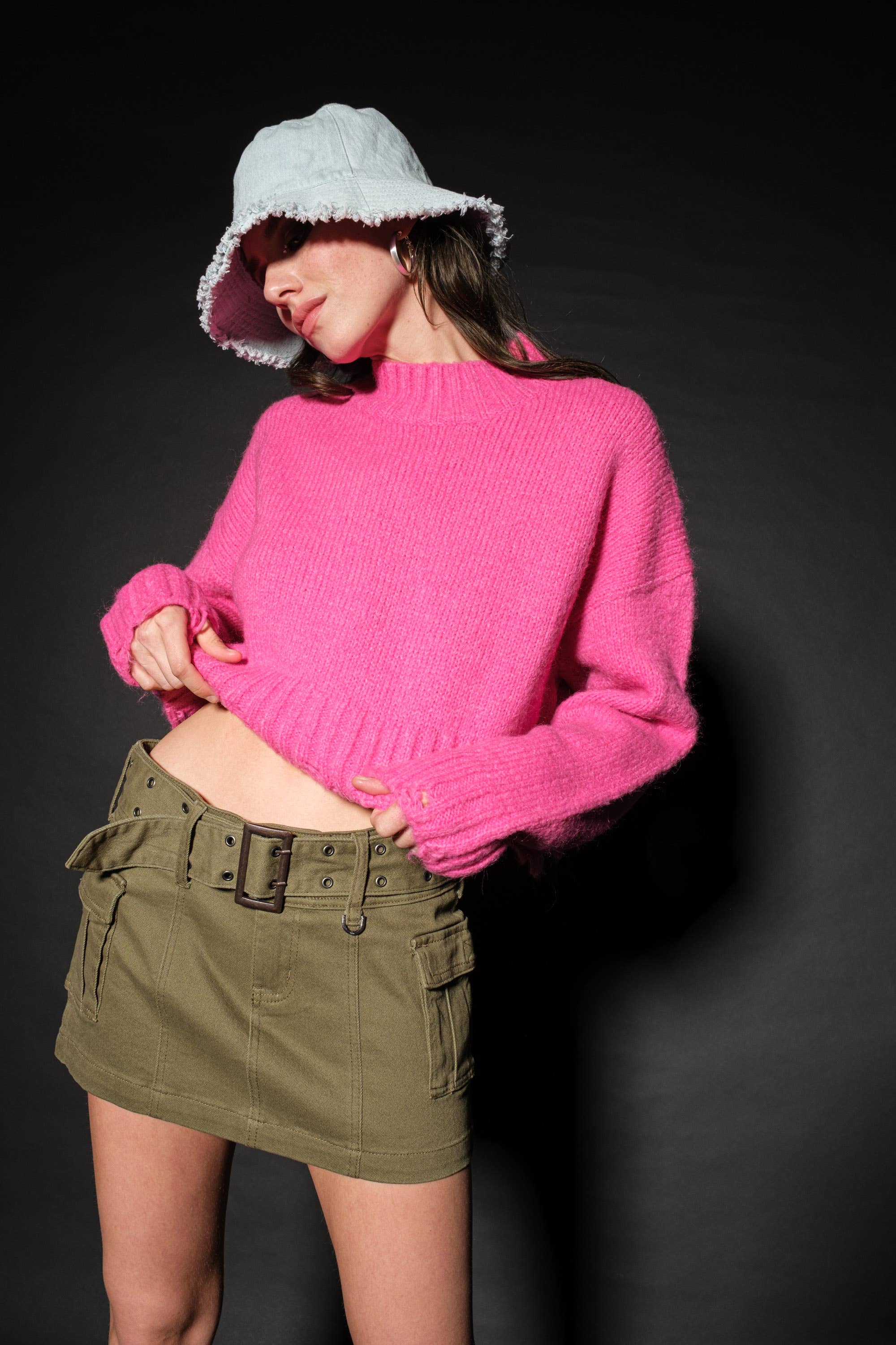 Signature 8 - Wholesale Knit Sweater - Women's - CROP SWEATER S62356