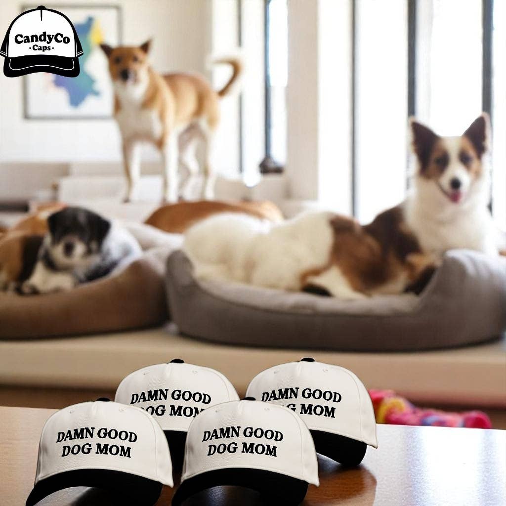 The Candy Collections - Wholesale Trucker Hat - Women's - Damn good dog mom embroidered trucker Hat dog mom cat 1