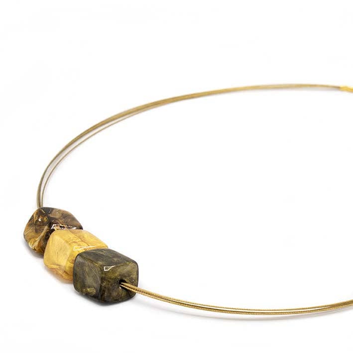 Mini cube halskæde, guld for engroshandel hos FATES, style with a story