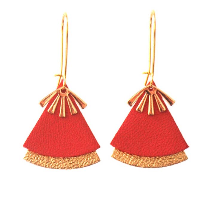 Boucles d'oreilles en cuir STELLA for wholesale by "By Nat M."