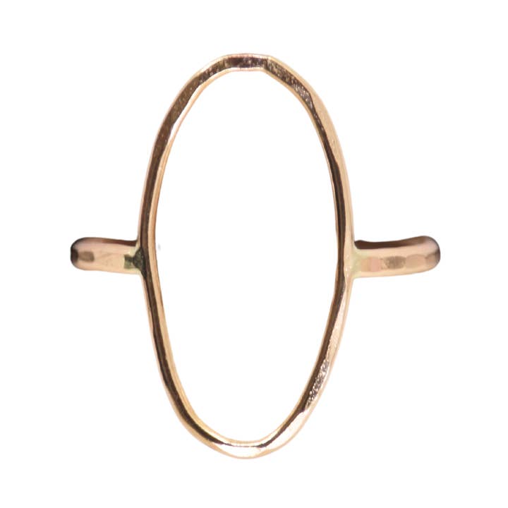 Large Oval Statement Ring in Goldfill Gold Filled Everyday for wholesale by Mineral and Matter