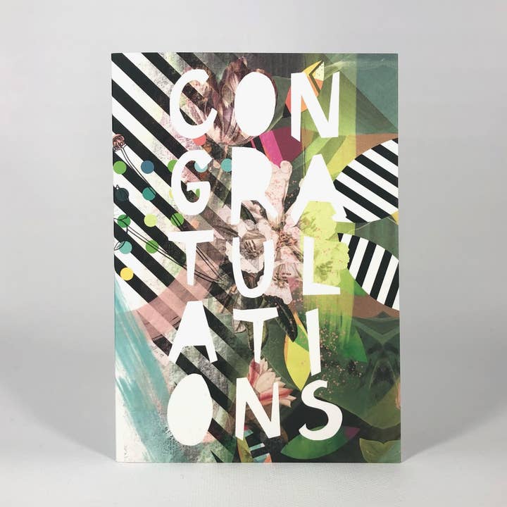 Motley Blooms - Tillykke Lykønskningskort for engroshandel hos Diedododa