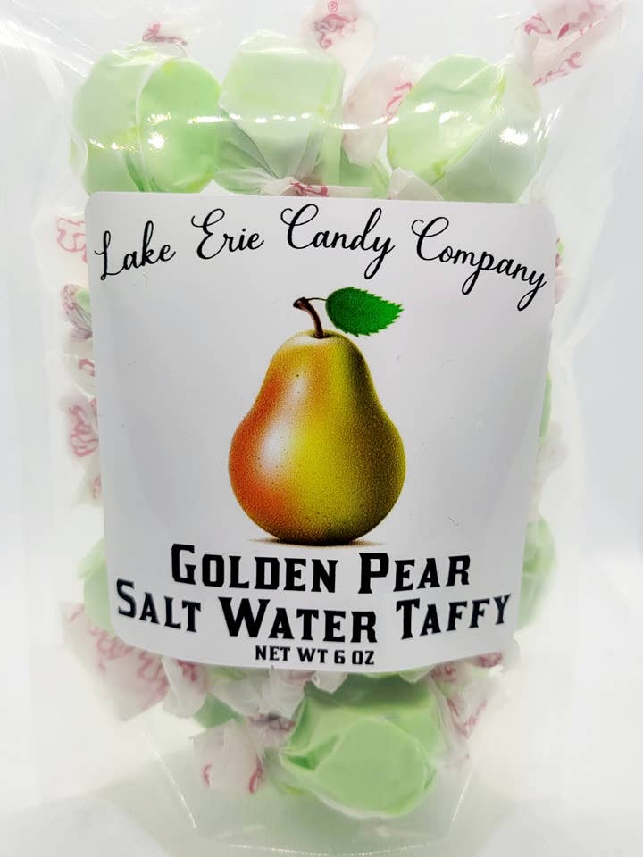 Golden Pear Salt Water Taffy for wholesale by Lake Erie Candy Company