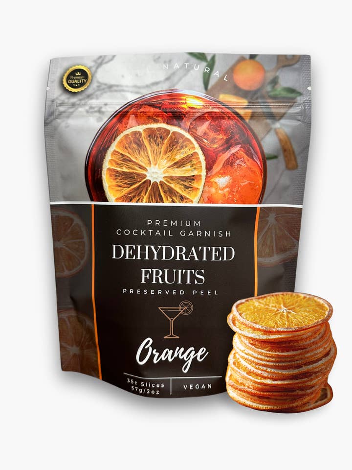 Dehydrated Orange Slices | 35± Slices | DRIED FRUITS for Cocktail Garnishes & More for wholesale by PRESERVED PEEL