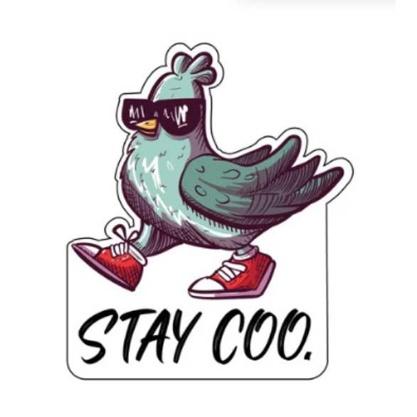 Stay Coo Die-Cut Sticker for wholesale by Kalan