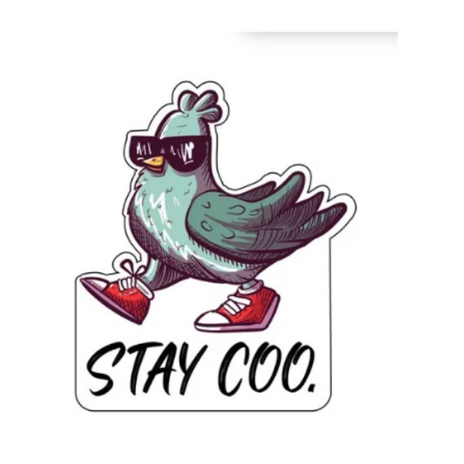 Stay Coo Die-Cut Sticker for wholesale by Kalan