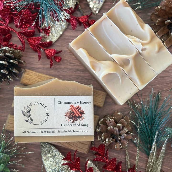Ashley Marie Soap - Wholesale Bar Soap - Cinnamon + Honey Bar Soap-Christmas, gifts, Stocking Stuffer2