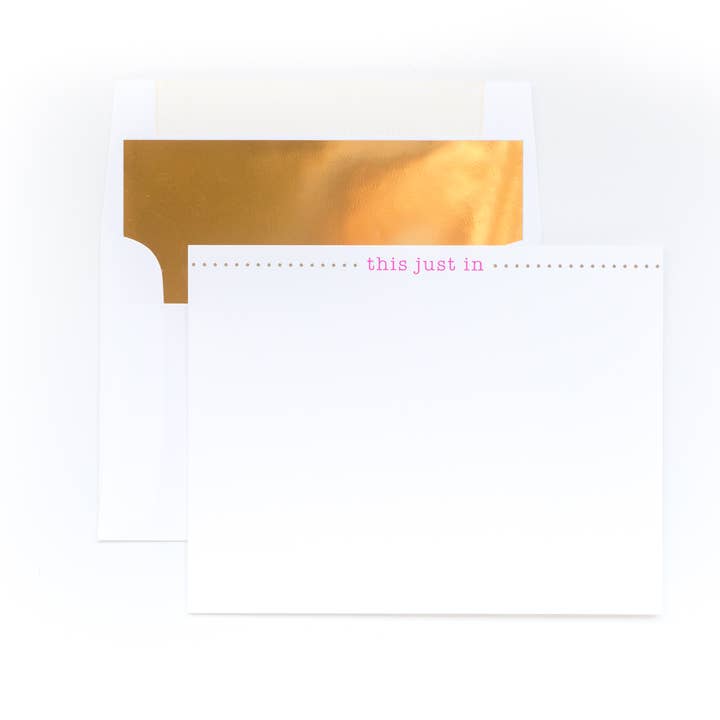 This Just In... Greeting Card – Single Blank A2 Flat Card for wholesale by billet-doux
