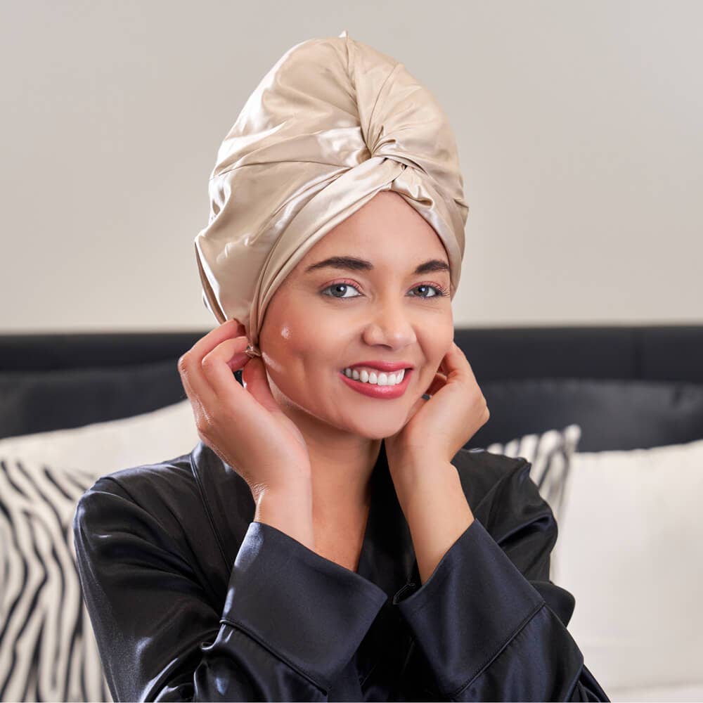 Blissy - Wholesale Sleep Cap / Bonnet - Women's - Blissy Bonnet - Champagne - Large13