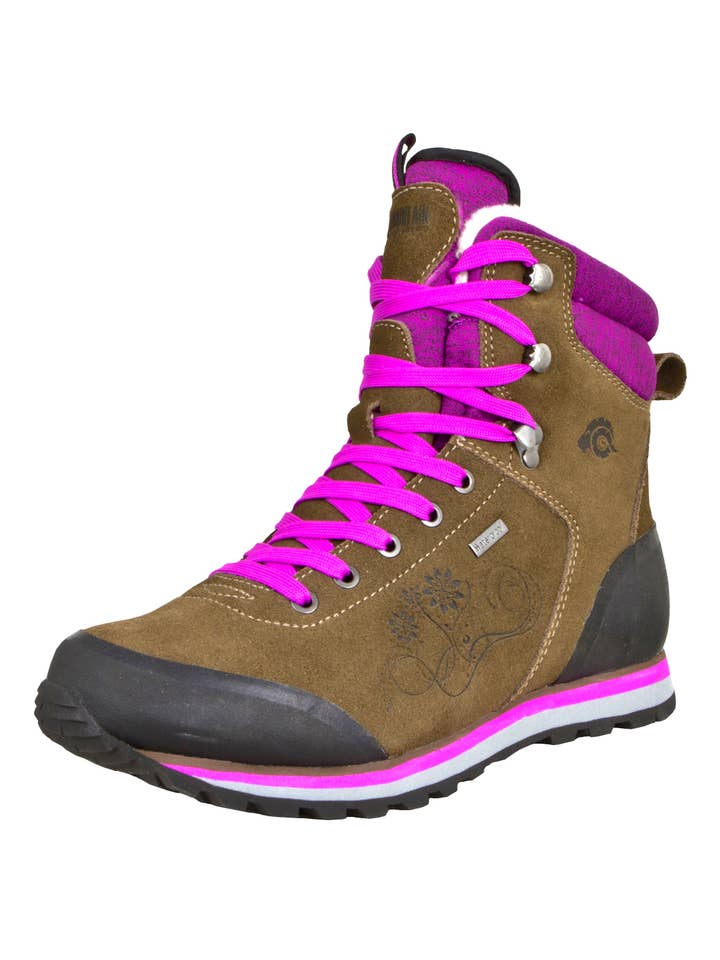 Braun Lila GUGGEN Mountain HPM59 Damen Trekking-& Wanderstiefel gefüttert mit echter Wolle wasserdicht for wholesale on Faire