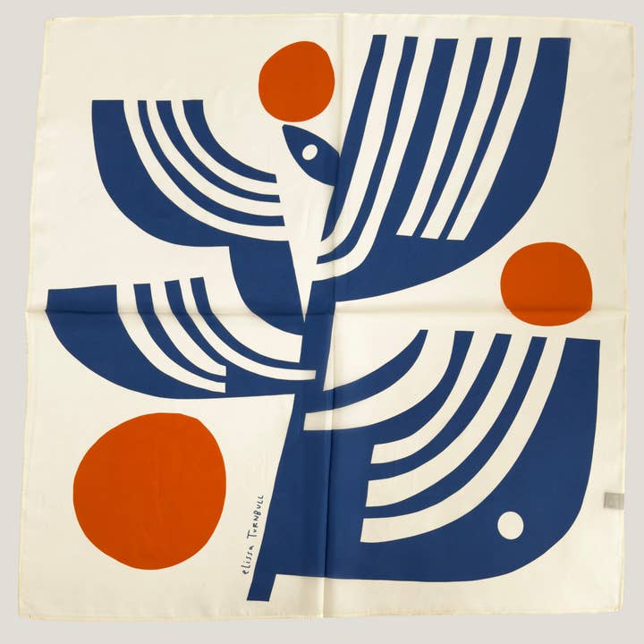 Workday Botanical Scarf 100% Silk for wholesale by Voyager Silk