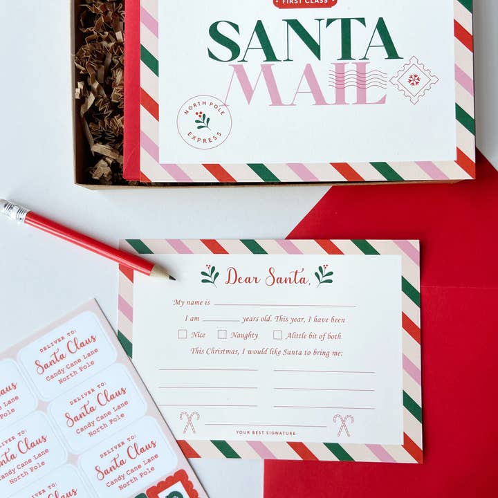 Spaghetti & Meatballs - Wholesale Christmas Card - Santa Mail: Letters to Santa- Kit for Kids