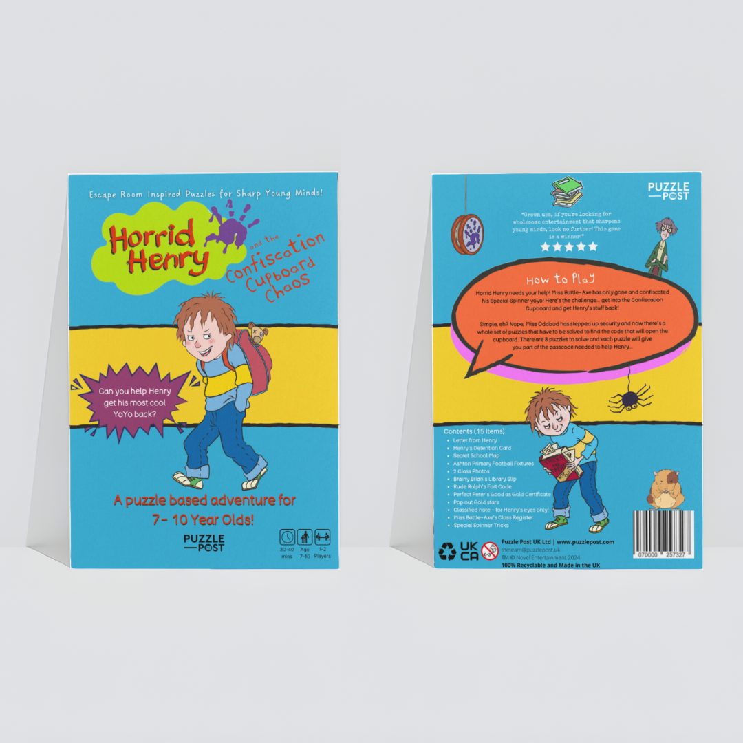 Puzzle Post Games - Vendita all'ingrosso Puzzle - Bambini - Gioco Escape Room per bambini - Horrid Henry (età 7-10 anni)1