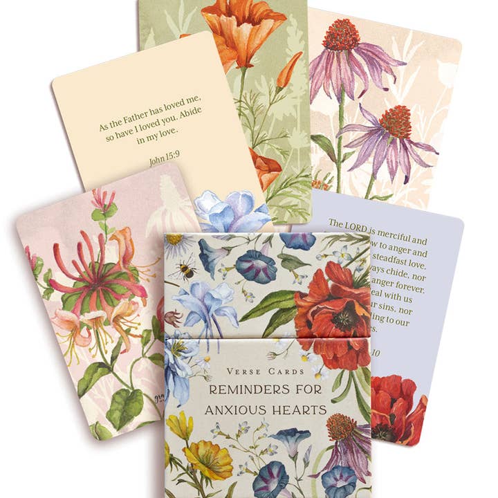 GraceLaced by Ruth Chou Simons - Wholesale Religious Card - Verse Cards: Reminders for Anxious Hearts