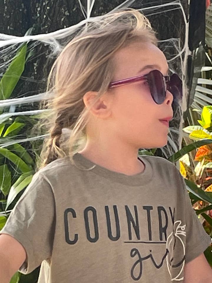 T-shirt Country Girl en forme de citrouille pour jeunes et tout-petits pour la vente par Great Day Made