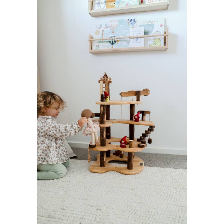 QToysUSA - Wholesale Wood Toy - Kids - Three level tree house play set2