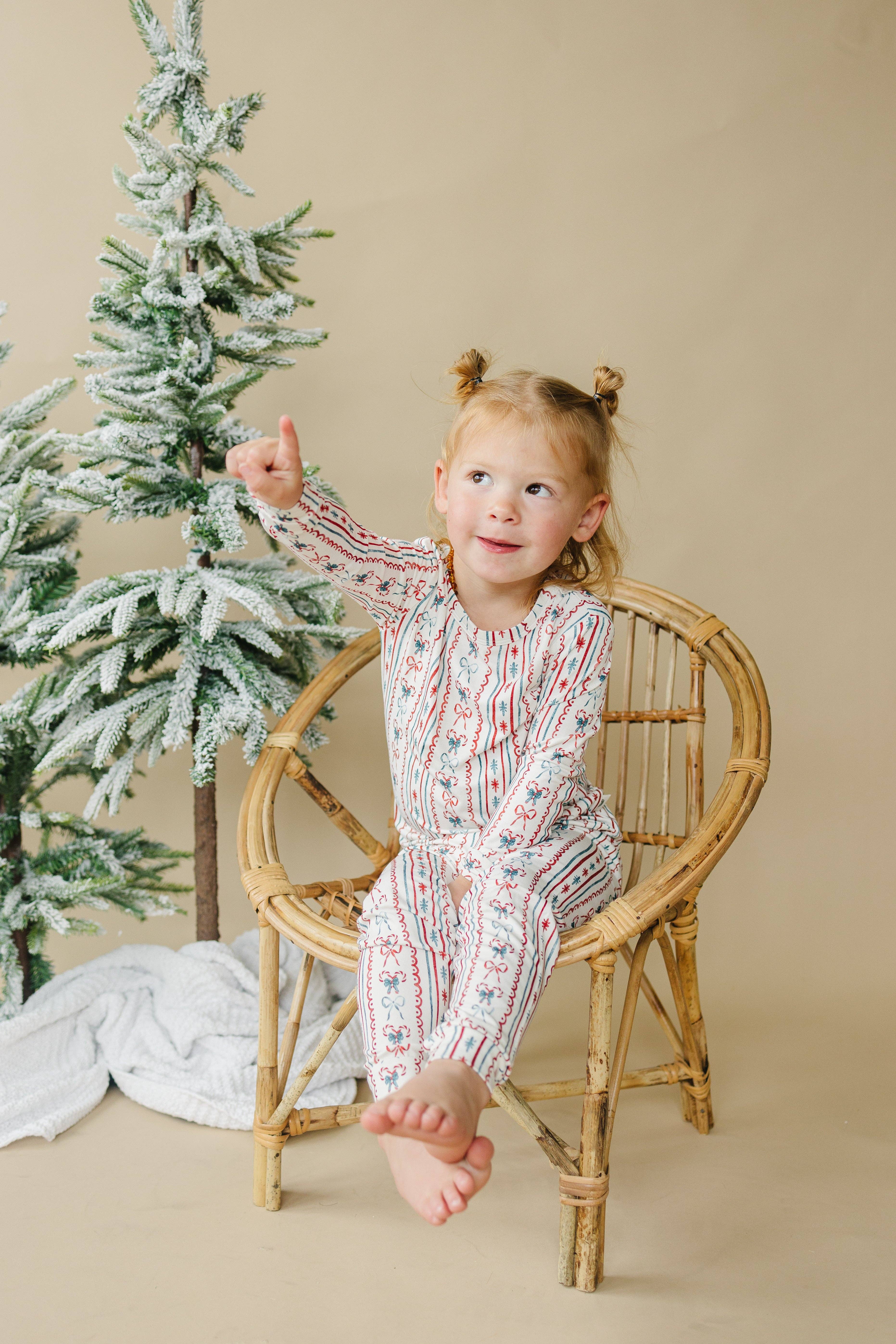 Little Joy Co. - Wholesale Sleepwear Set - Kids - Candy Cane Lane Bamboo Christmas Pajamas - 2pc Set9