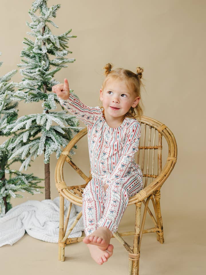 Little Joy Co. - Wholesale Sleepwear Set - Kids - Candy Cane Lane Bamboo Christmas Pajamas - 2pc Set9