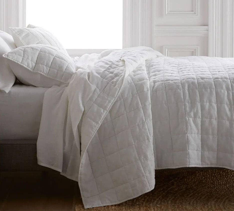 The Tangerine Store - Wholesale Bedding Set - Box stitch - Linen Cotton Quilt Sets37