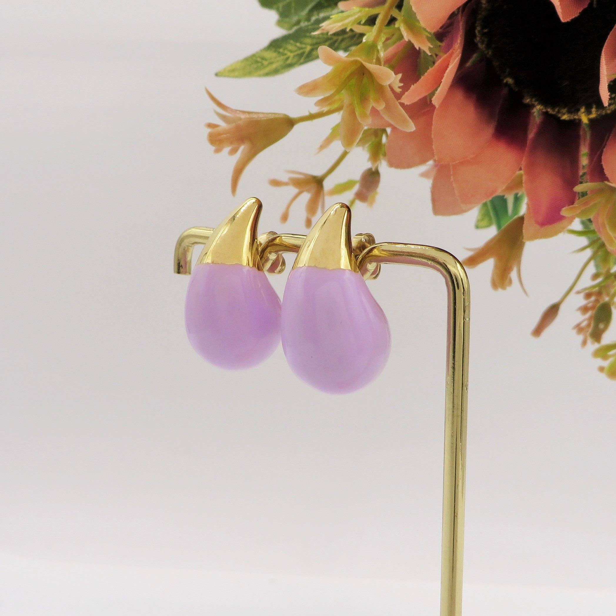 Daemon srls - Wholesale Stud/Post Earrings - DROP SPRING COLOURS - ACCIAIO  inossidabile ~ Paio Orecchini goccia bombe' smaltati0
