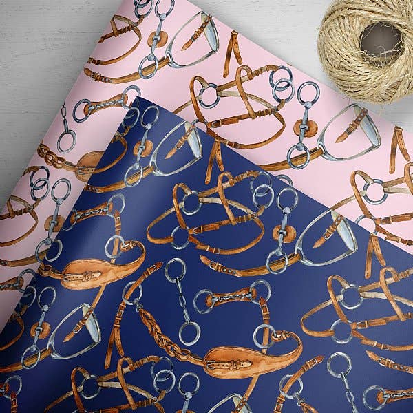 Stirrups Gift Wrap for wholesale by Loralee Lewis