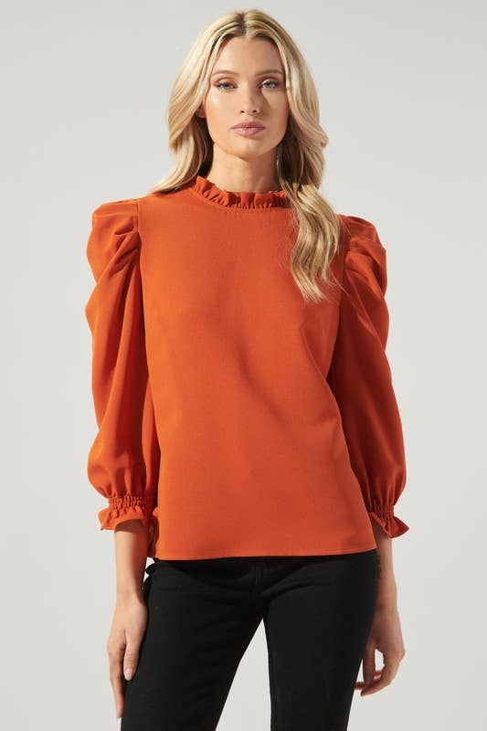 Sugarlips - Vendita all'ingrosso Camicetta - Donna - Go Getter Marla - Top con maniche a sbuffo con volant20