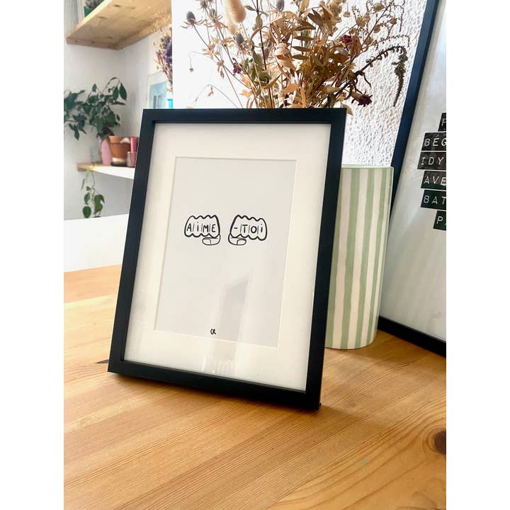 Atelier Béguin - Wholesale Art Print - Framed illustration “VERV-AIME” format A51