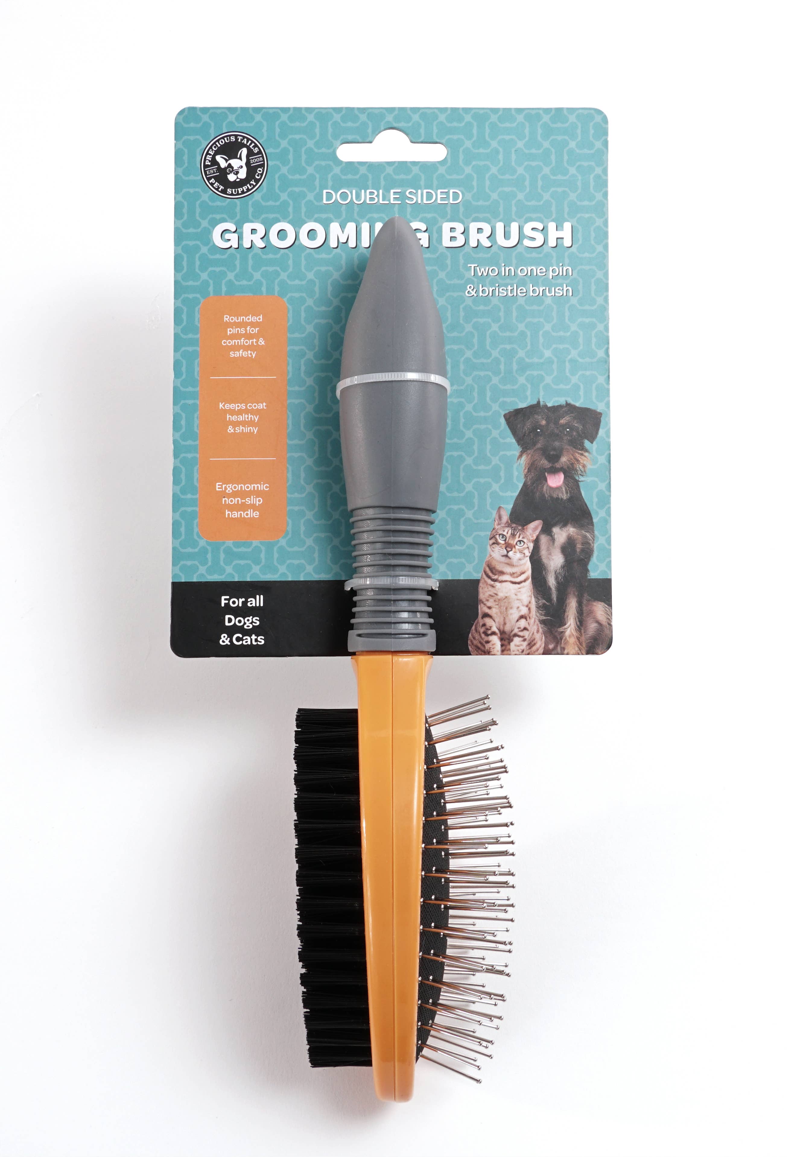 Precious Tails - Wholesale Pet Brush - Cat/Dog - Precious Tails Double-Sided Pet Grooming Brush21