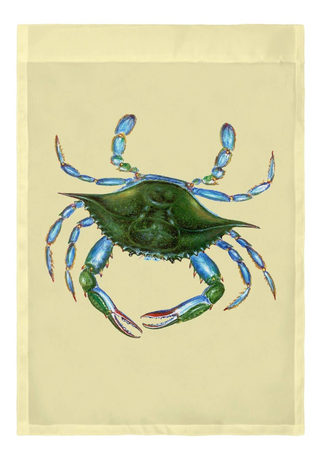 Betsy Drake Interiors – Engroshandel Flag – Kvinde Blå Krabbe Gul Flag0