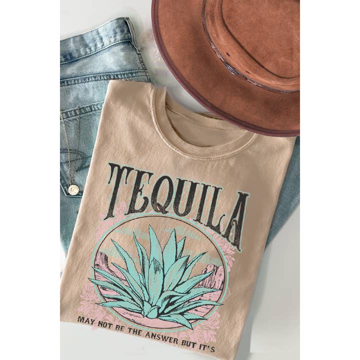Camiseta de manga corta Tequila para venta al por mayor de Amused by Blue
