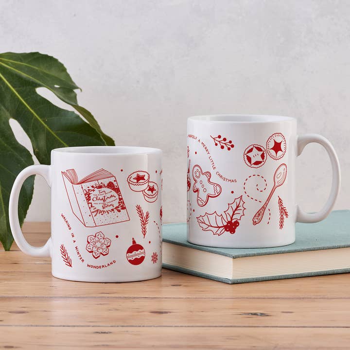 Booklover's Christmas Mug for wholesale by Bookishly (US Duties Paid)
