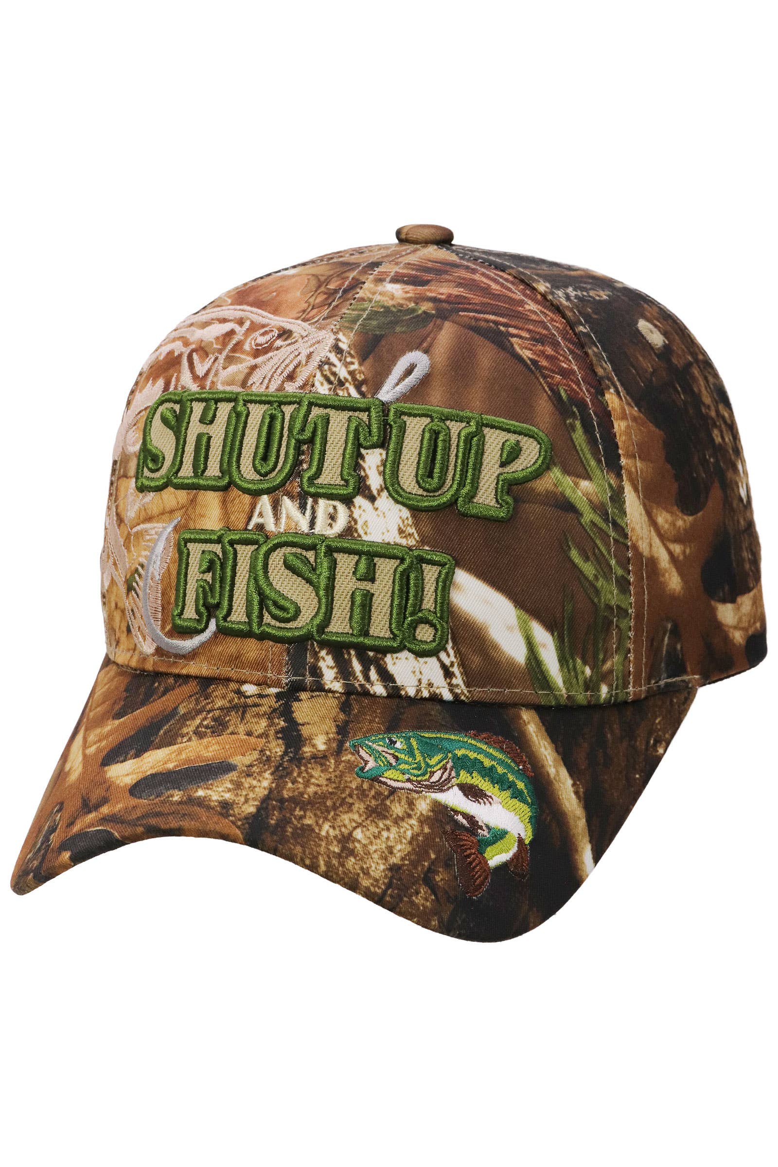 Cap Zone - Wholesale Baseball Cap - Unisex - Shut Up And Fish Curved Brim Baseball Cap6