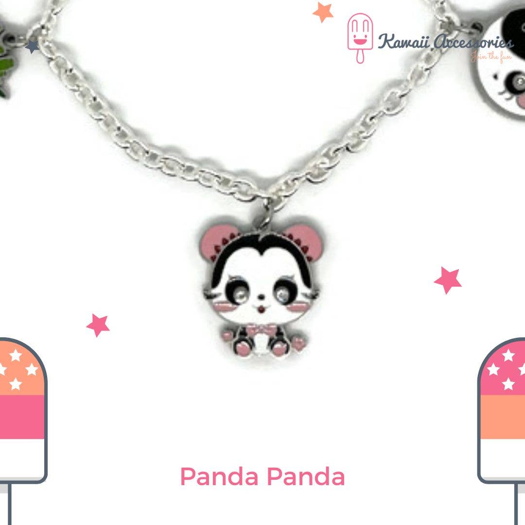 Kawaii Accessories by Kuroji - Wholesale Charm/Dangle Bracelet - Charming Panda Panda - Kawaii bracelet2