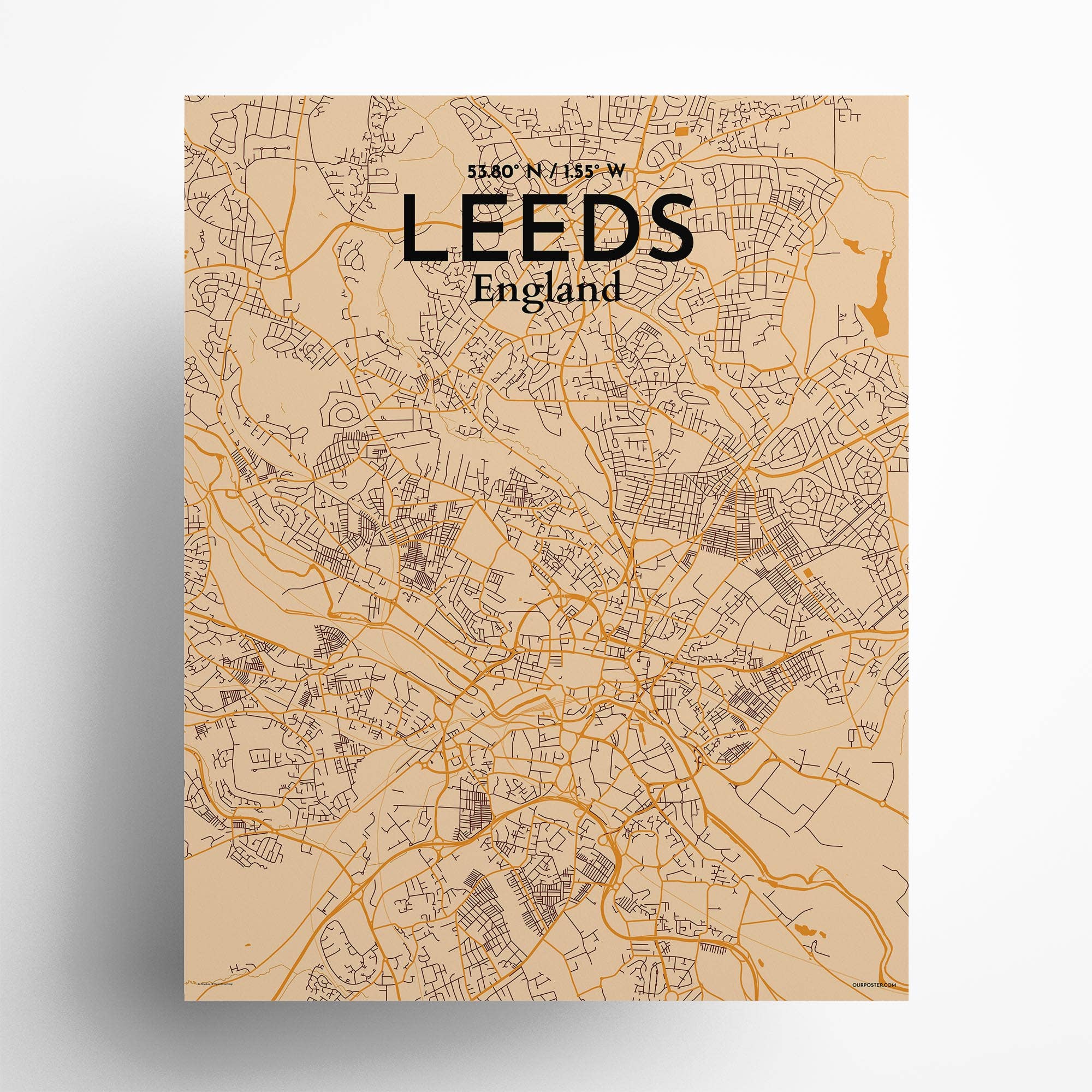 OurPoster.com – wholesale Poster – Leeds karta affisch52