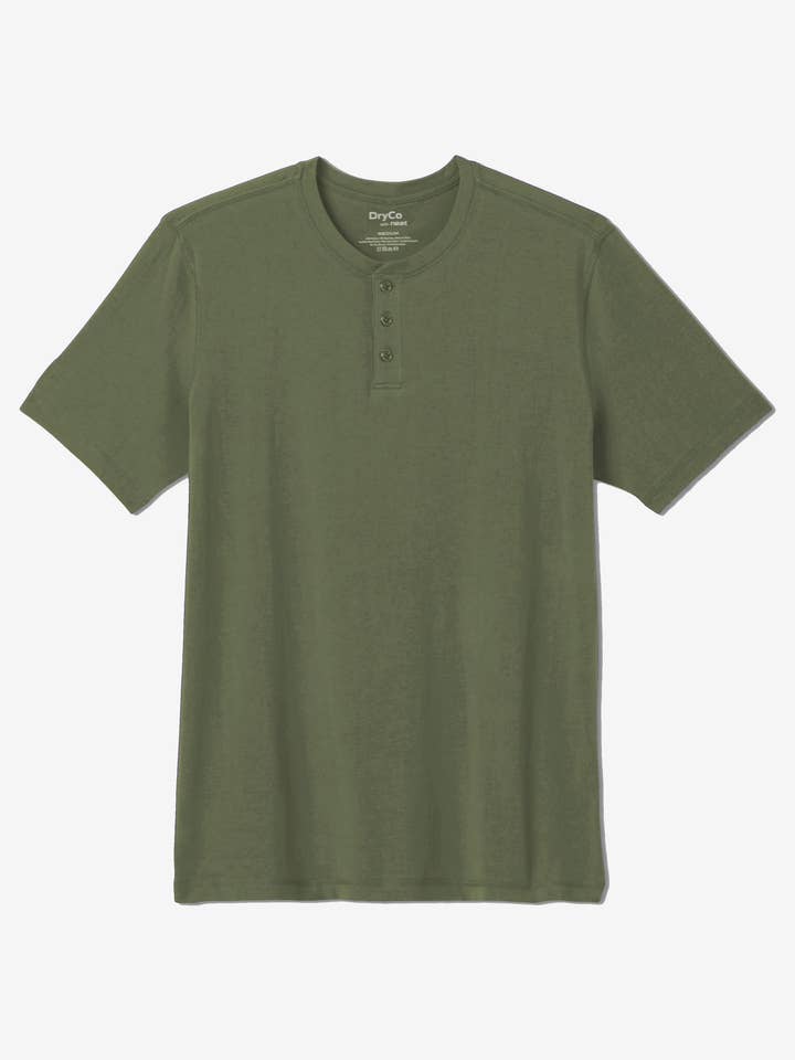 Sweat Defender Henley for wholesale by Neat Sweat-Proof Apparel