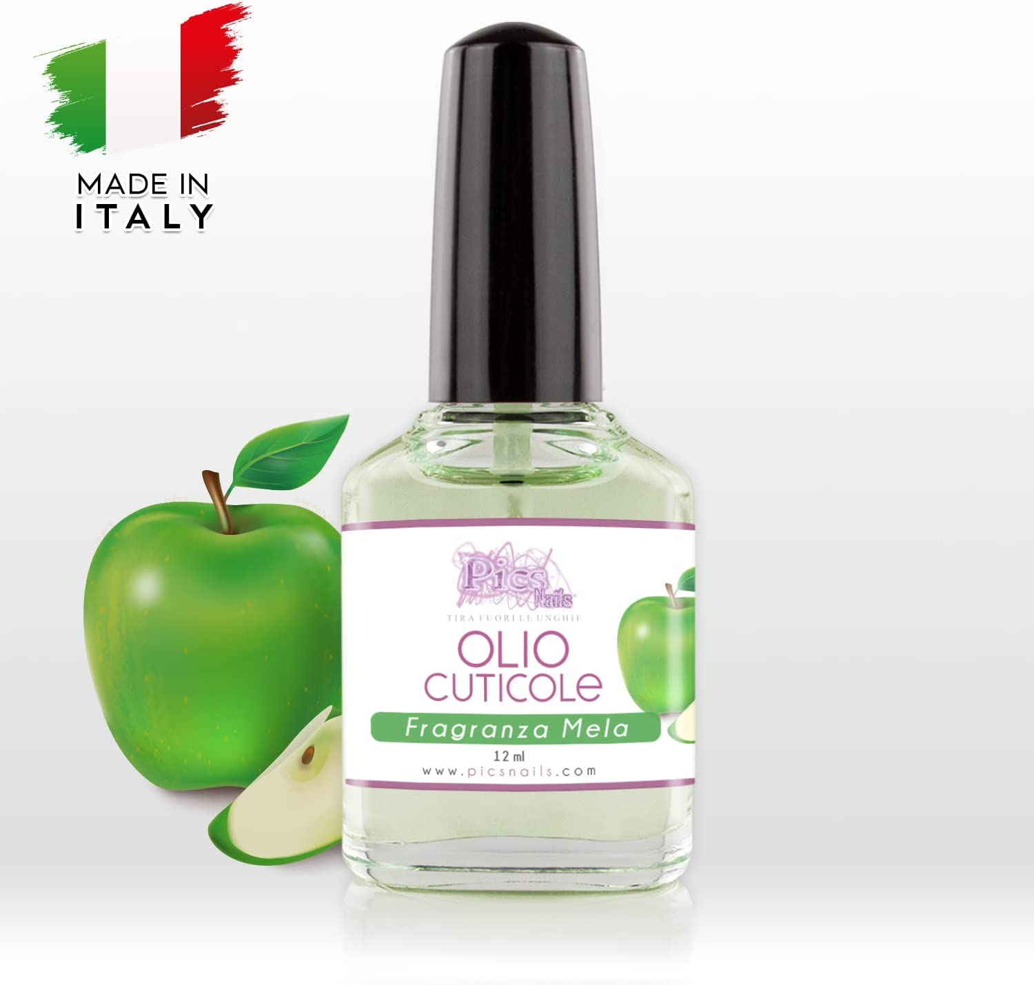Pics Nails - Wholesale Cuticle Oil - Professional Cuticle Oil For Hands And Feet 12Ml - APPLE Fragrance - Moisturizing And Regenerating Oil For Cuticles Of Hands And Feet1