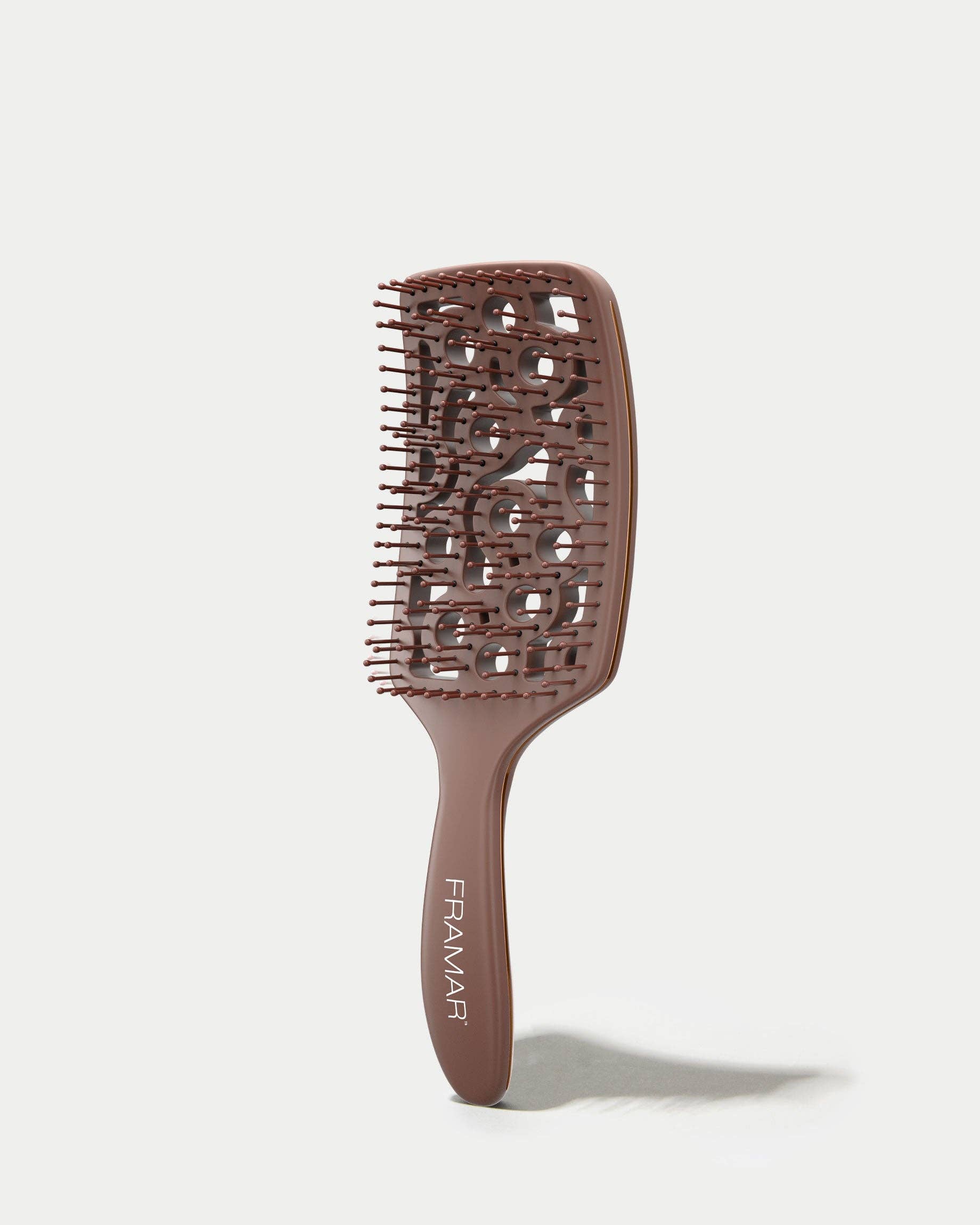 Framar Hair Brushes & Hair Accessories - Wholesale Hair Brush/Comb - FRAMAR Vented Hair Brush For Blow Drying, Vent Brush - Brown2