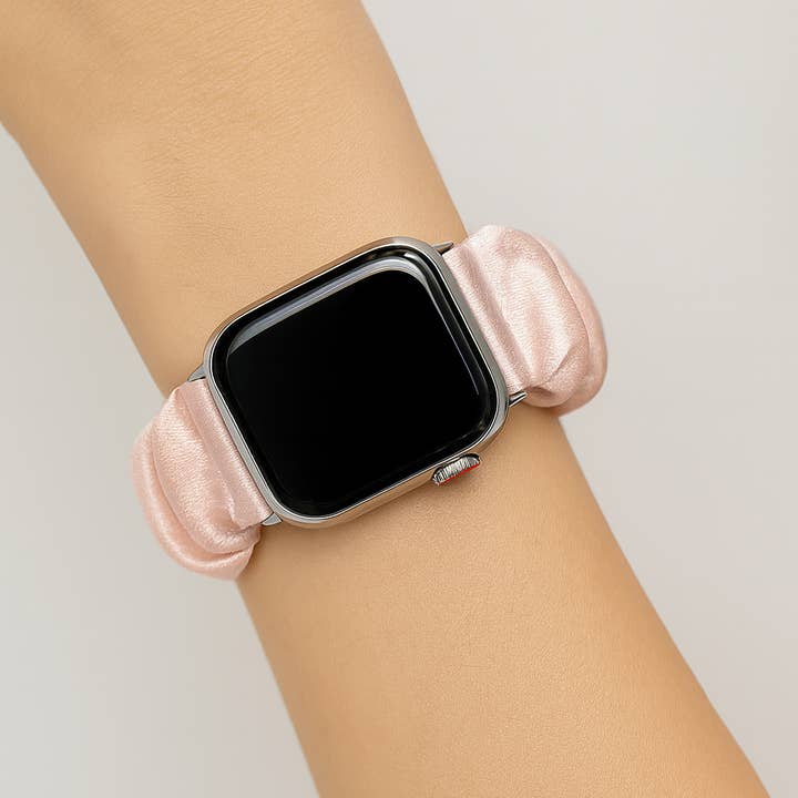 Betty James - Wholesale Watch Band/Strap - Women's - Scrunchie Elastic Watch Strap - Pale Pink1