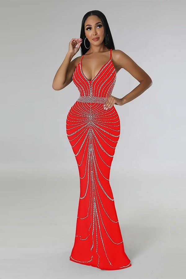 Aria Romance – Vestido - Mulher por atacado – Vestido Maxi com Suspensórios e Decote em V Cruzado6