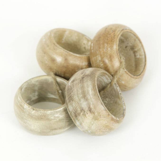 11553 - 2x2x1 Mango wd rnd npkn rings Set/4 Thanks for wholesale by Devanie At Home (Formerly Adams & Co.)