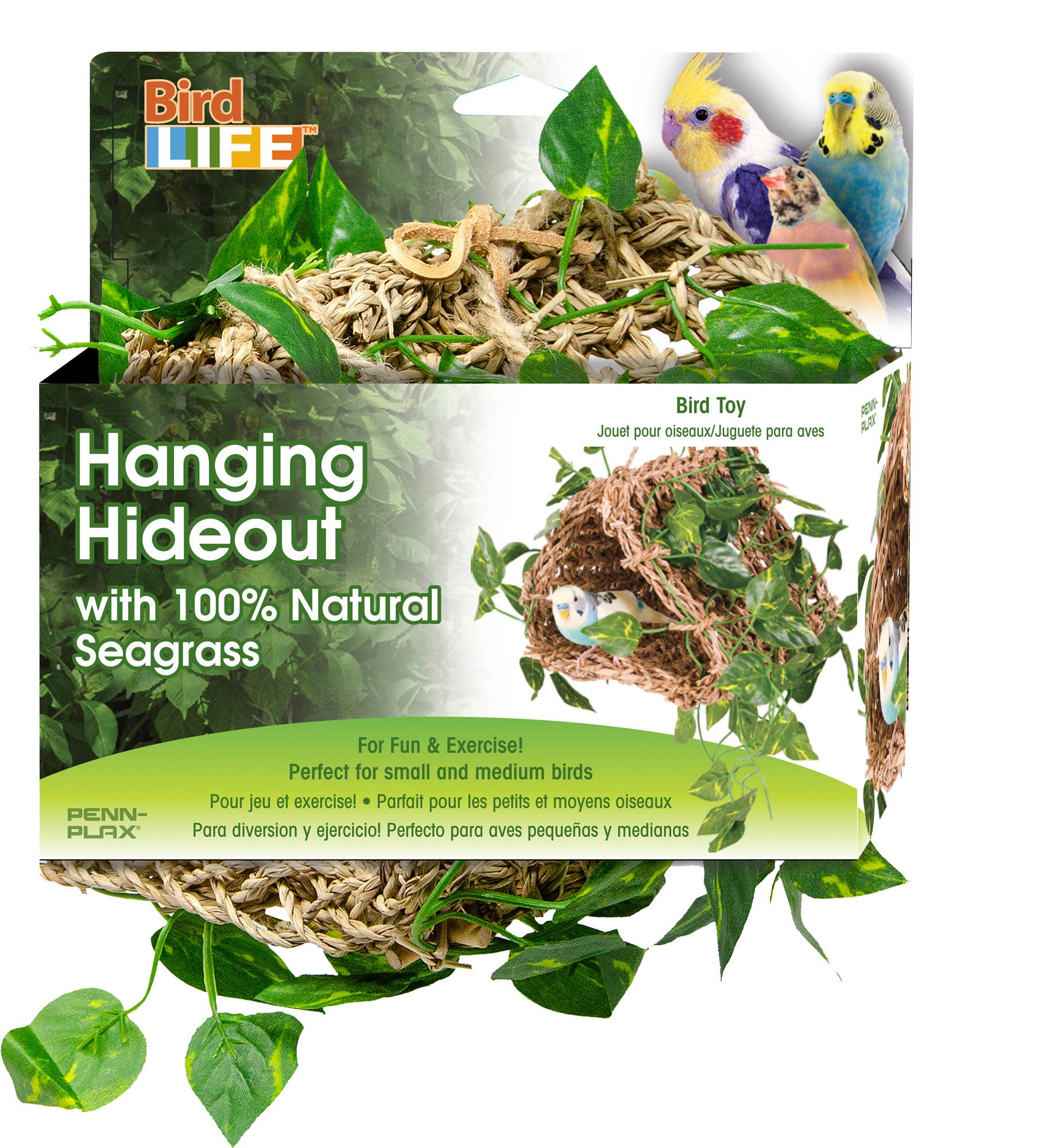 Penn-Plax - Wholesale Pet Toy - Cat/Dog - Reptology Lizard Lounger Hanging Hideout with Vines1