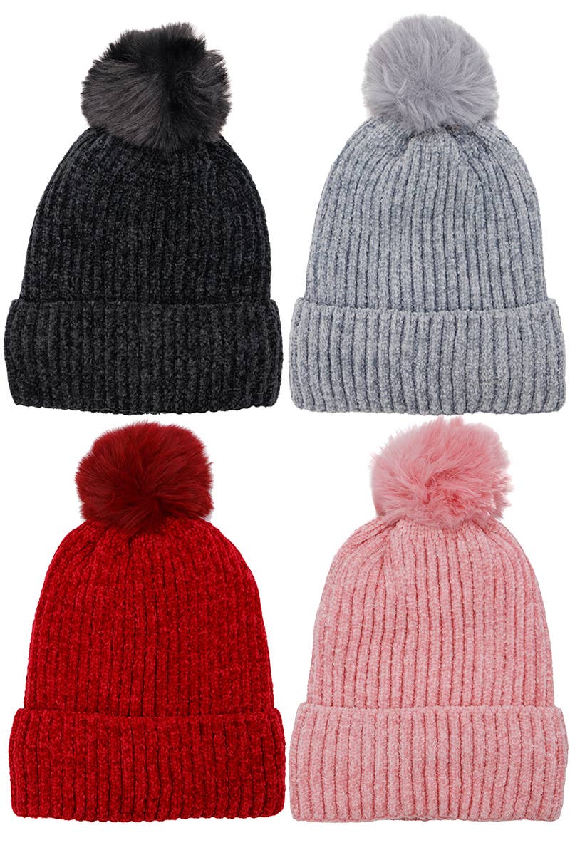 Cap Zone - Wholesale Beanie - Women's - Velvet Fleece Knitted Sherpa Fur Lined Beanies0