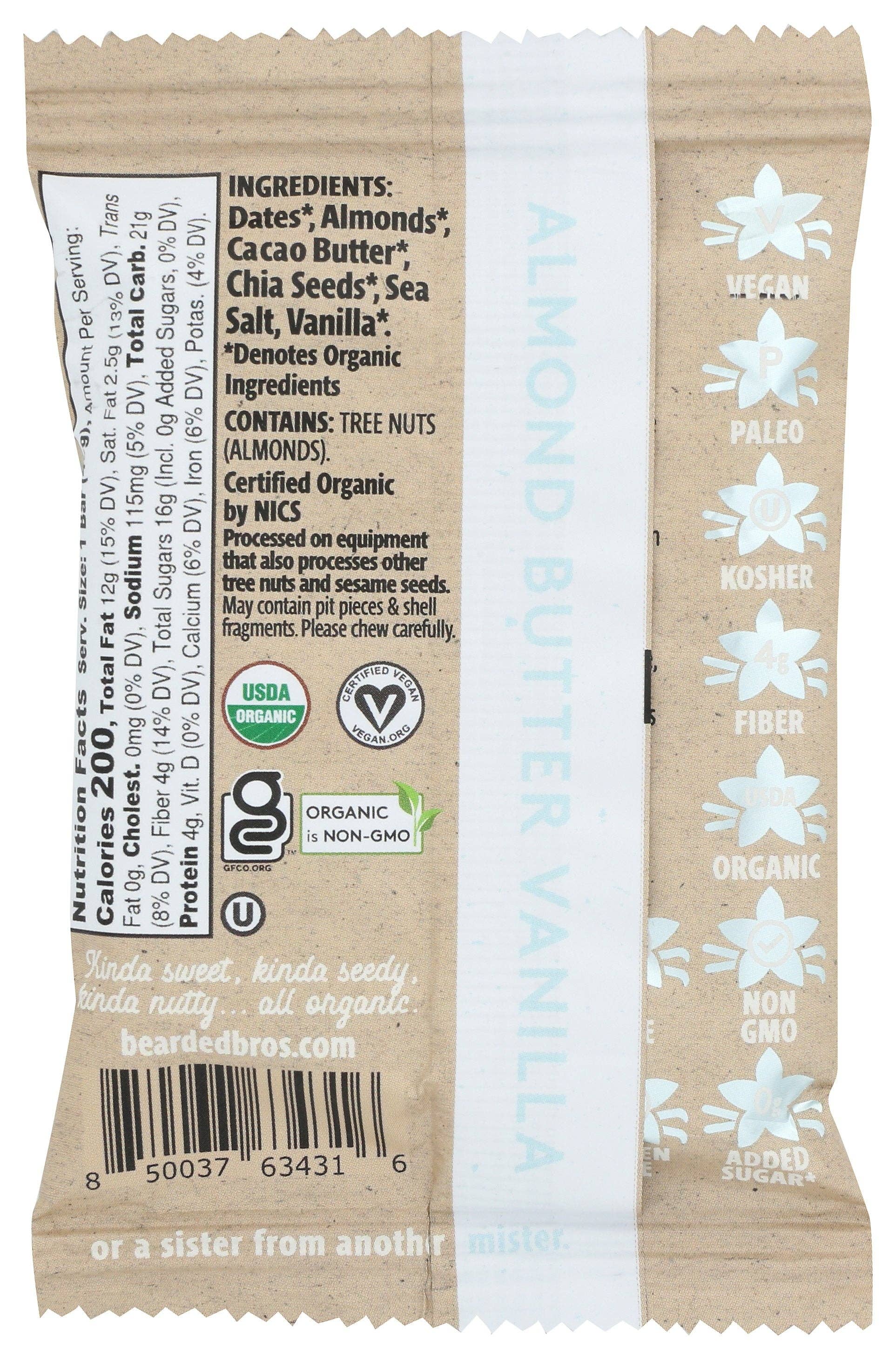 Everyday Supply Co - Wholesale Protein/Superfood Powder - BEARDED BROTHERS BAR ALMND BUTTER VANILLA - Case of 121